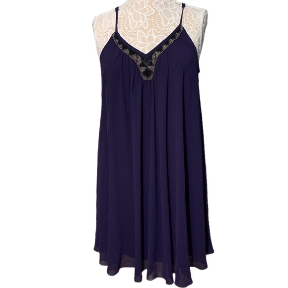 Express Dresses & Skirts - EXPRESS Navy Blue Beaded Embellished Dress